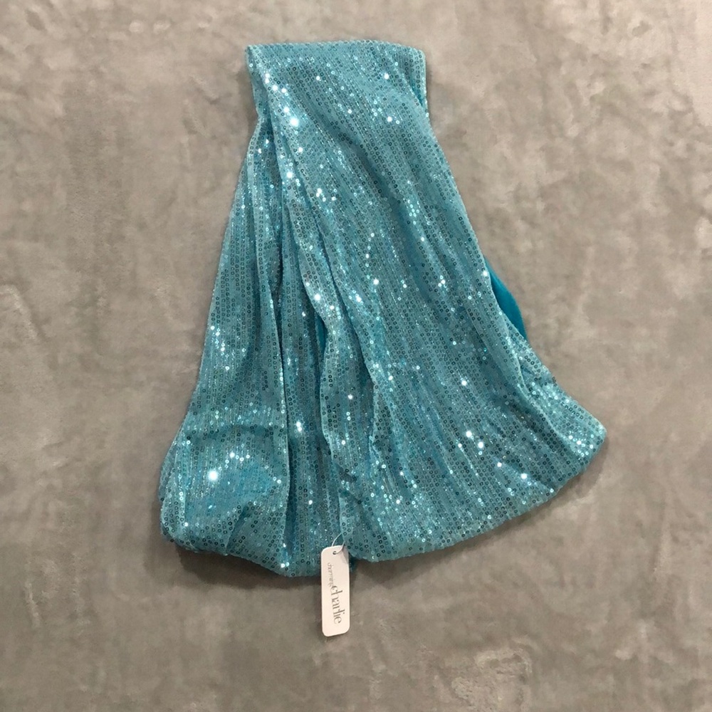 Blue Sequin Infinity Scarf